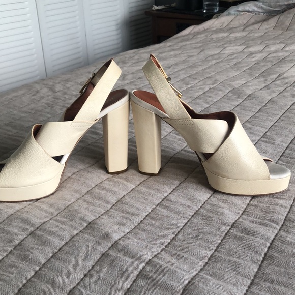 Carmen’s Padova cream leather strappy heel 40/9 - Picture 3 of 7
